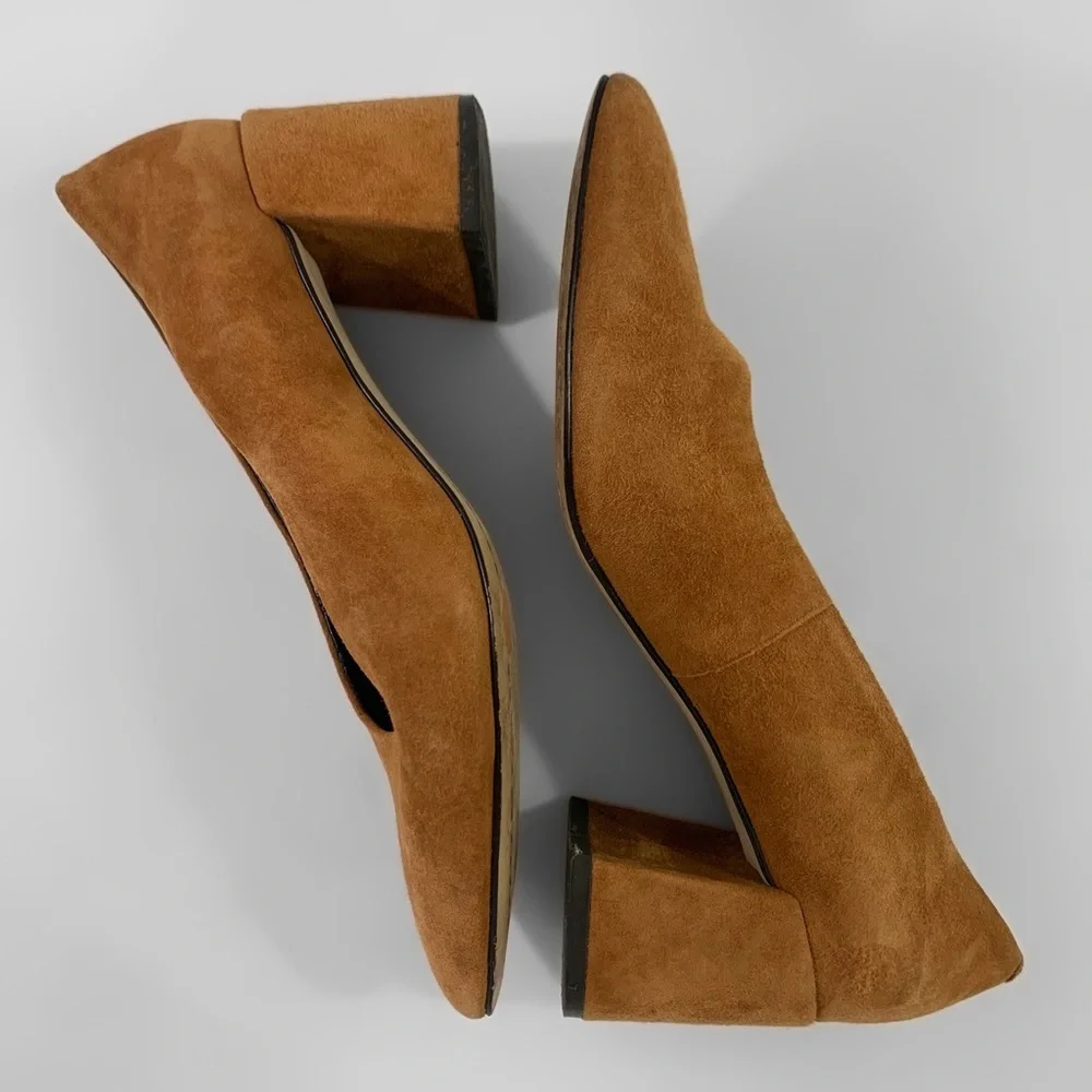 Anthropologie M4DE Suede Block Heel Pumps - Picture 8 of 10